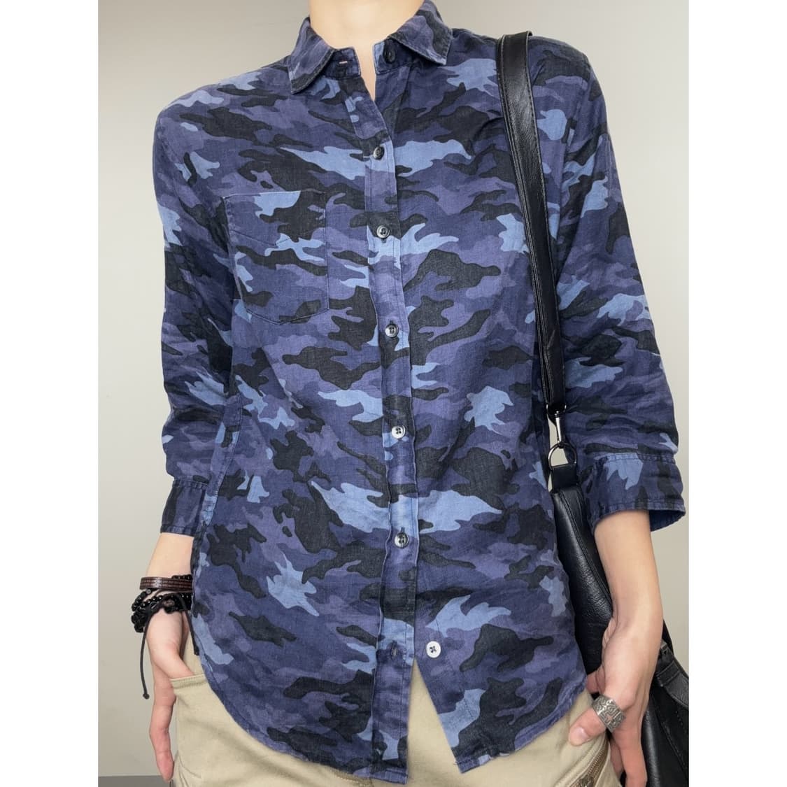 빈티지 카모 셔츠 y2k 상품이미지1