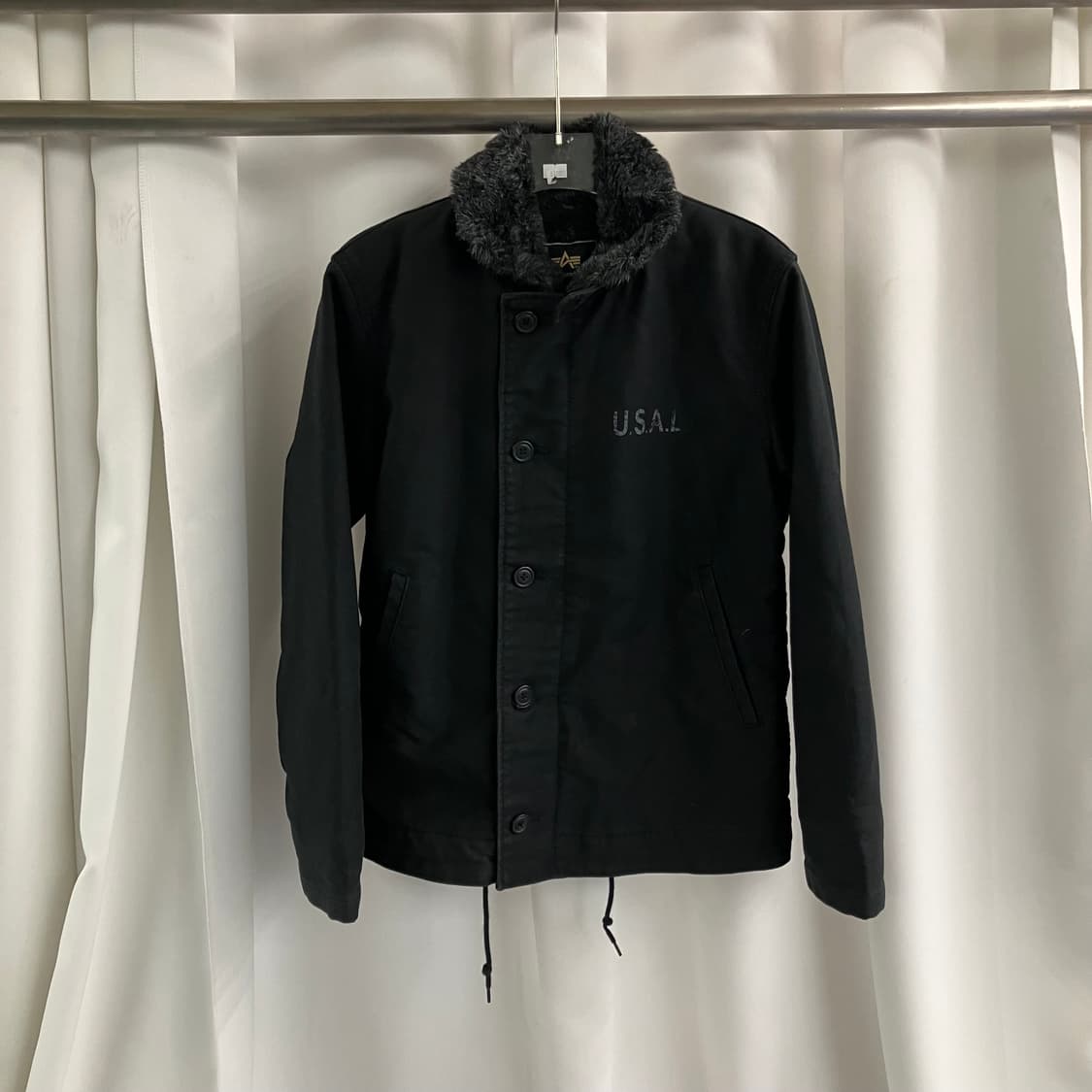 알파인더스트리 블랙 퍼 N-1 덱자켓 M 상품이미지1