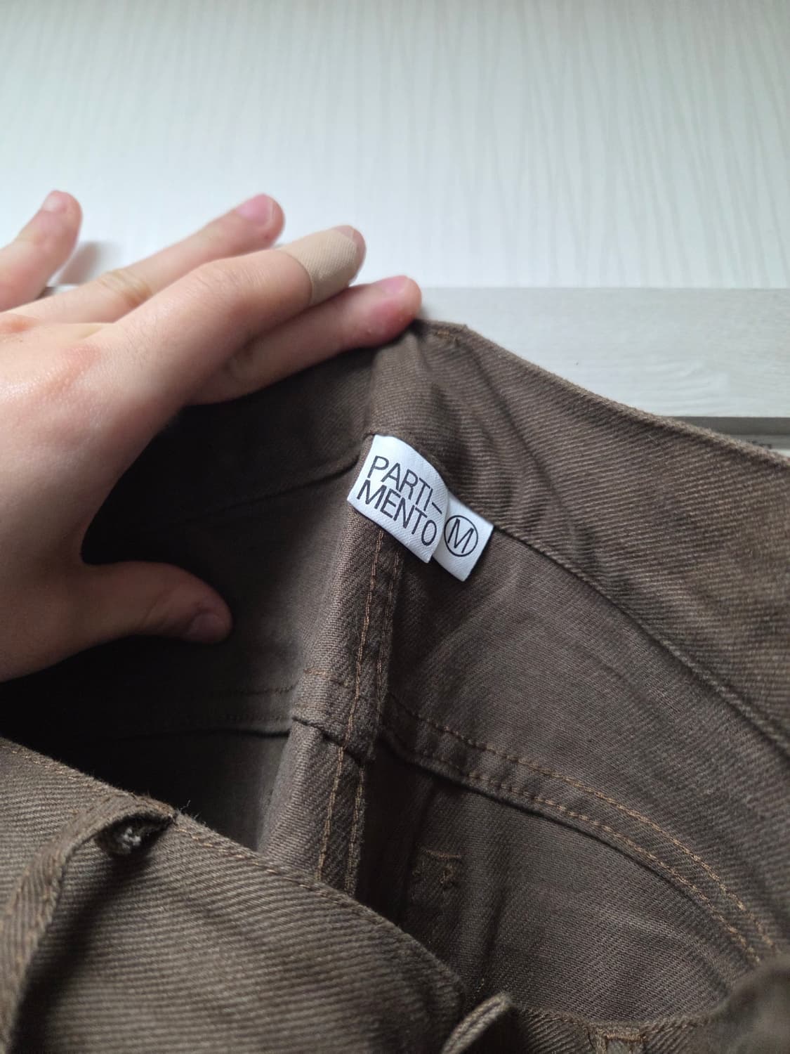 파르티멘토 커브드 절개 와이드 치노팬츠 (크게나옴) 상품이미지8