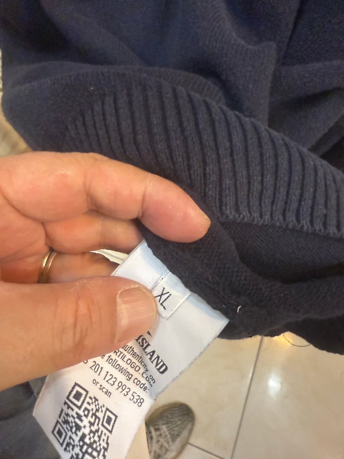 105 정품 스톤아일랜드 반집업 니트 팝니다 상품이미지5