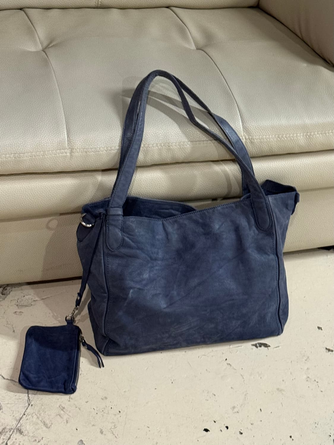 Italy real leather ash blue shoulder bag 상품이미지1
