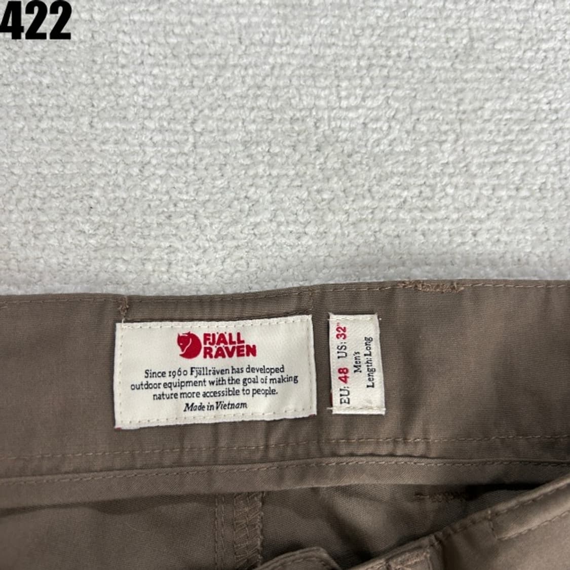 Fjallraven 브라운 면바지  상품이미지2