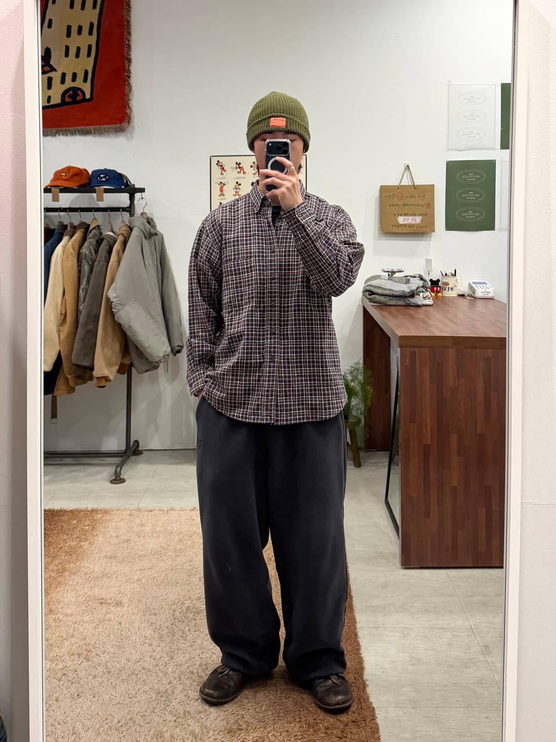 00s Chaps RL 챕스 랄프로렌 패치워크 체크 셔츠 상품이미지2