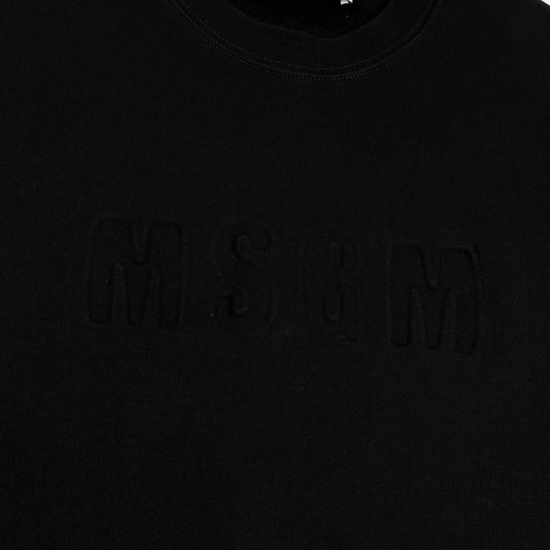 MSGM 센터 로고 블랙 크루넥 맨투맨 (M 여성추천) 상품이미지3