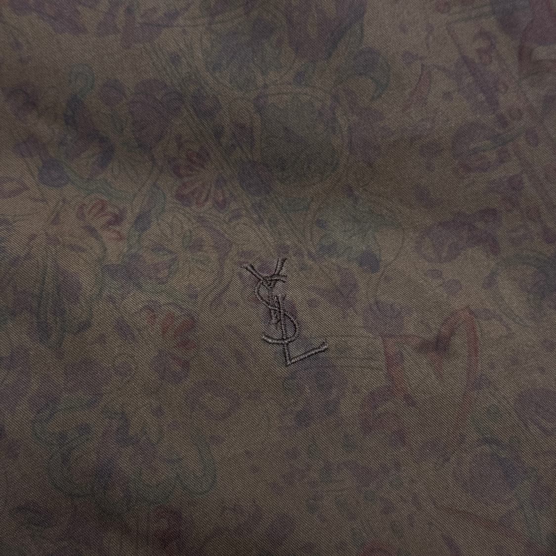 입생로랑 빈티지 브라운 패턴 봄버 블루종 105 상품이미지5