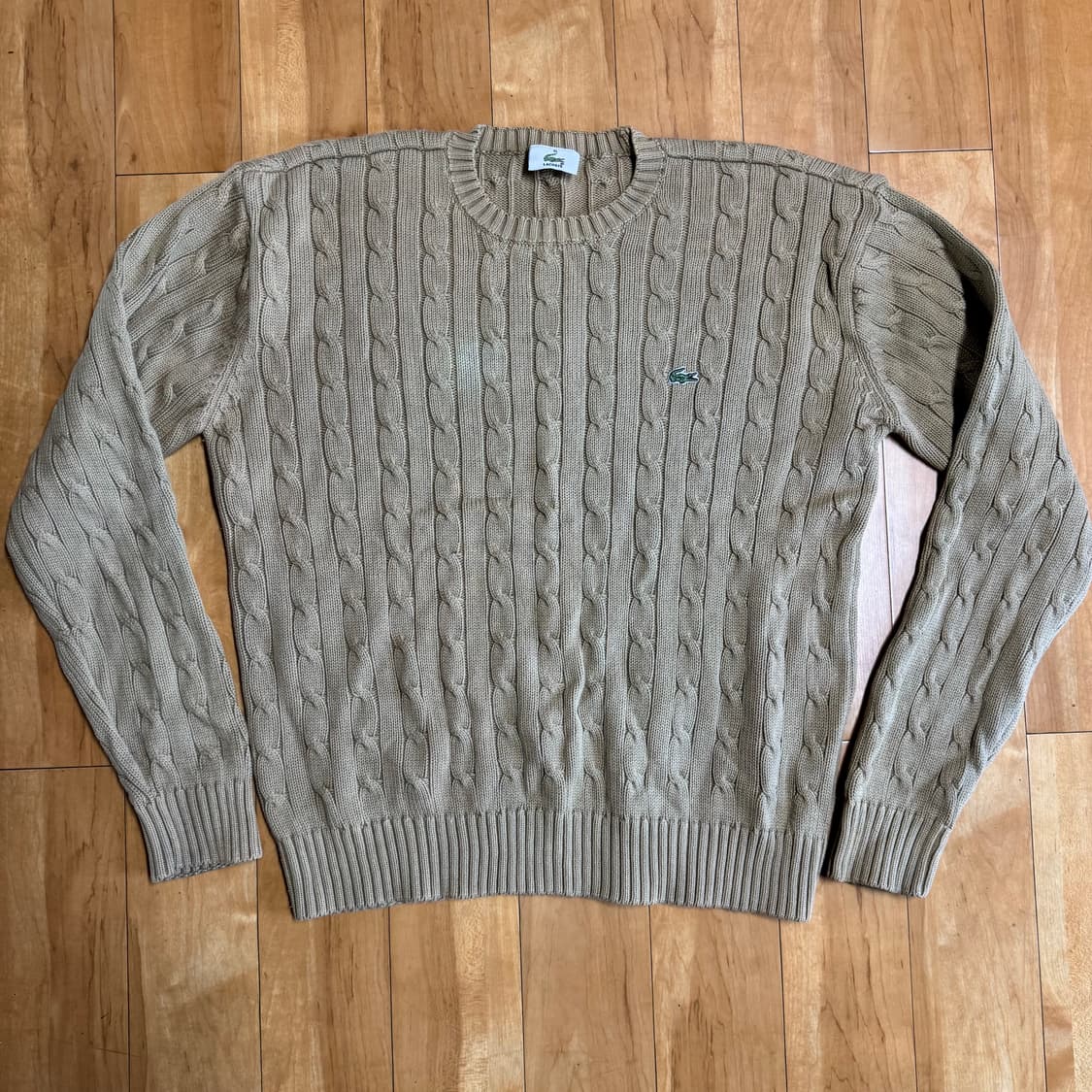 라코스테 꽈배기 니트 베이지 95 상품이미지1