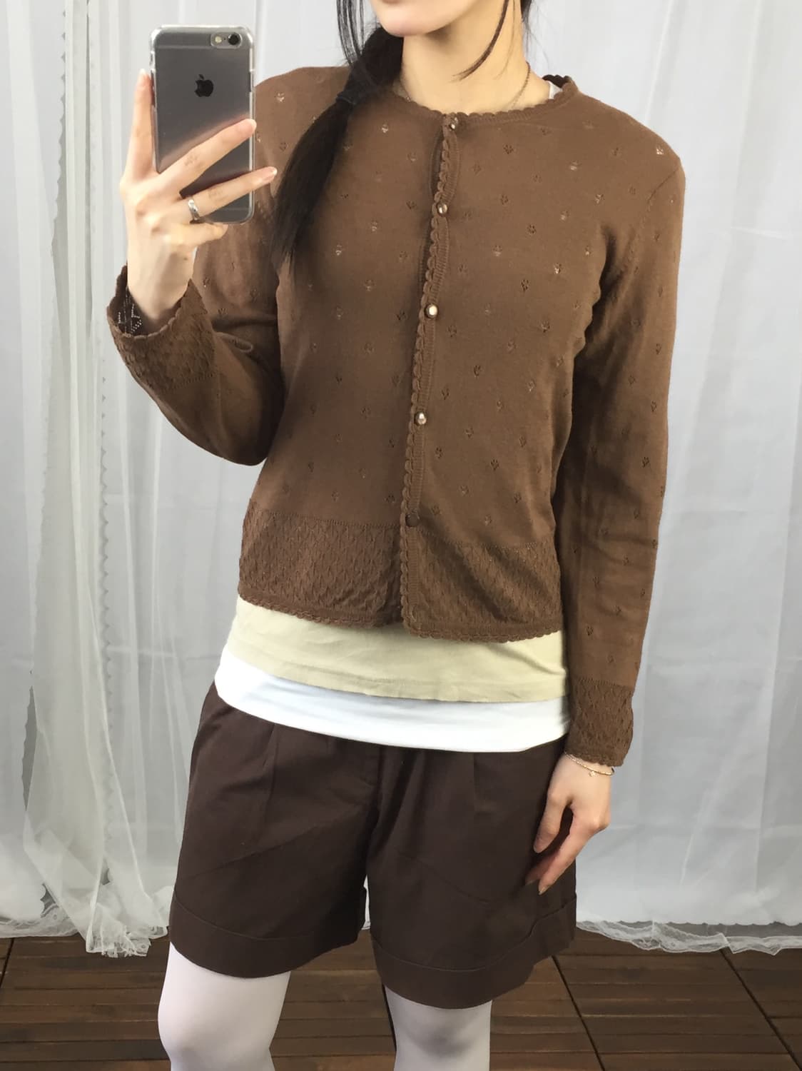 Jpn Mori Girl Brown Knit Cardigan 상품이미지2