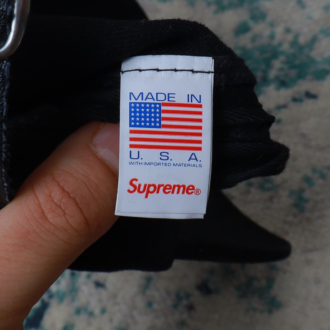 Supreme 슈프림 캠프캡 트윌 레더 스트랩 블랙 상품이미지4