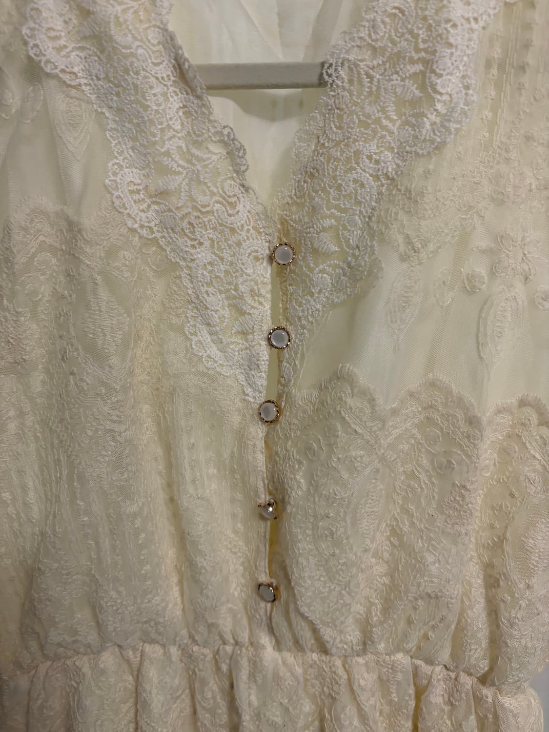 레이스 블라우스 아이보리 상품이미지4