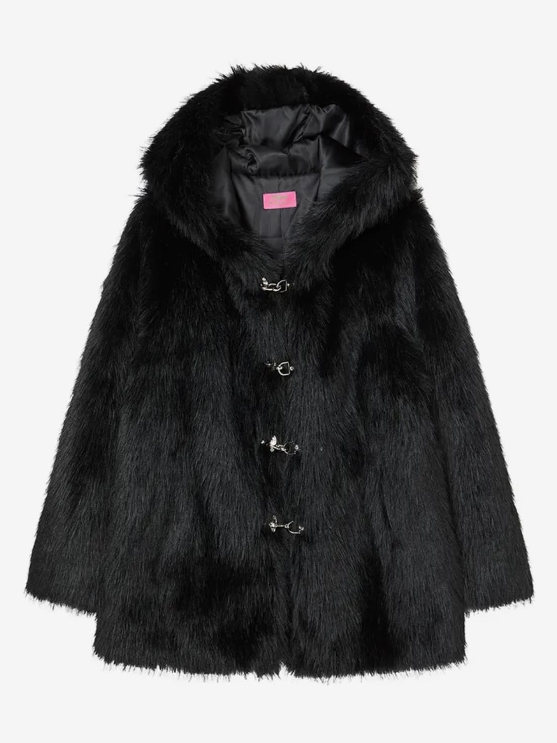 nyxx 후드 퍼 코트 퍼자켓 블랙 상품이미지7