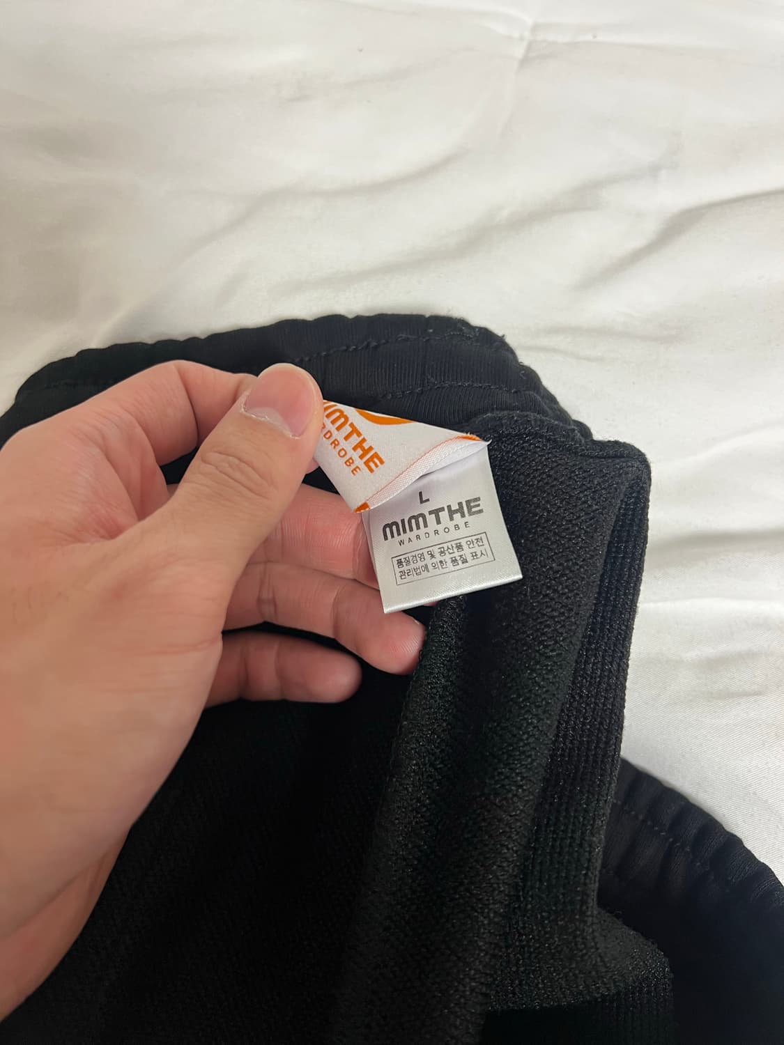 밈더워드로브 솔라 리벳 스웻 팬츠 블랙 L 상품이미지4