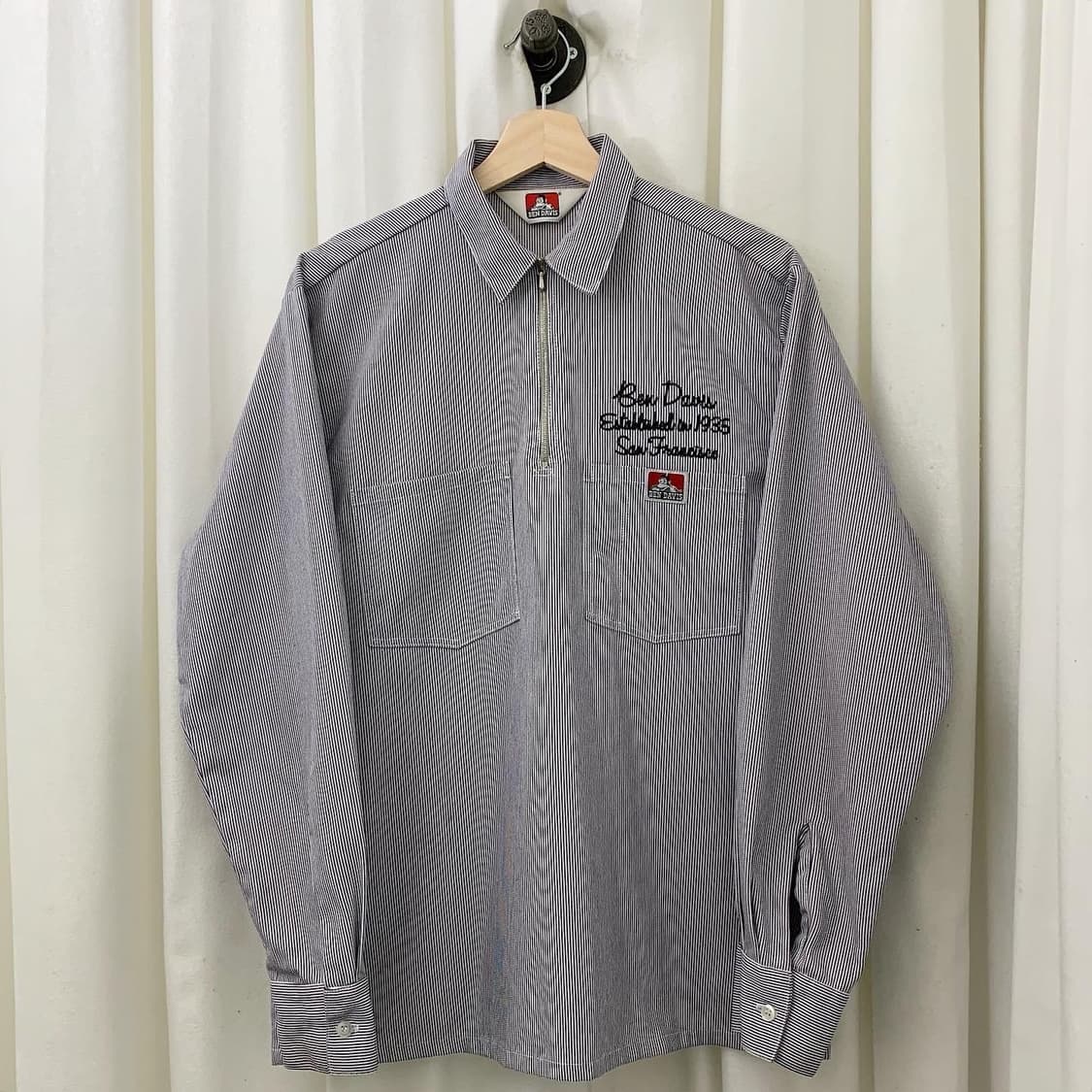 벤데이비스 스트라이프 반집업 자켓 상품이미지1