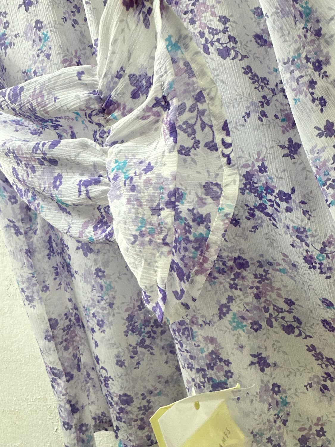 택있는새상품 일본빈티지 라벤더 플라워 쉬폰 러플 셔링 핀턱 프릴 블라우스 상품이미지6