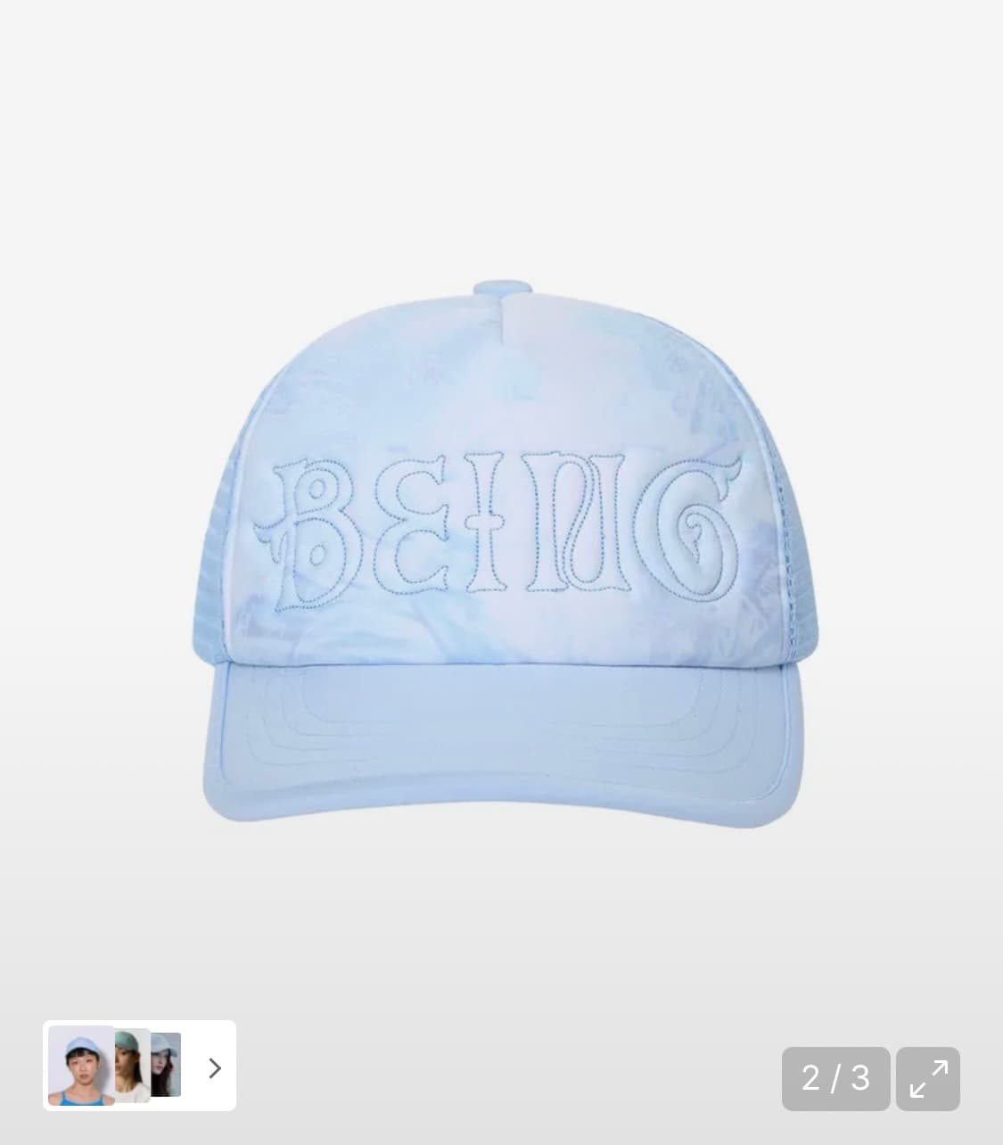 웰빙익스프레스 볼캡 Orchid Mesh Cap Sky Blue 모자 상품이미지2
