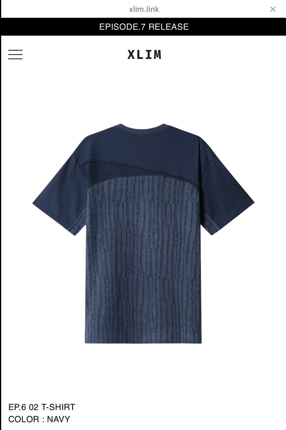 엑슬림 반팔 EP.6 02 T-SHIRT 상품이미지1