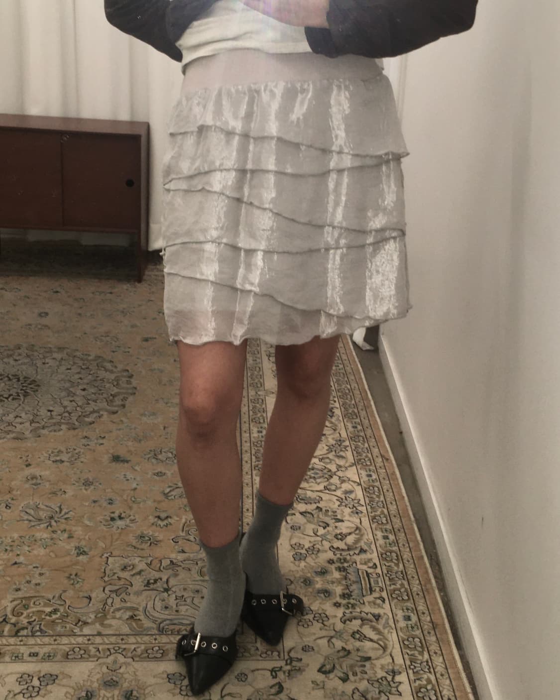 그레이 캉캉 스커트 상품이미지2