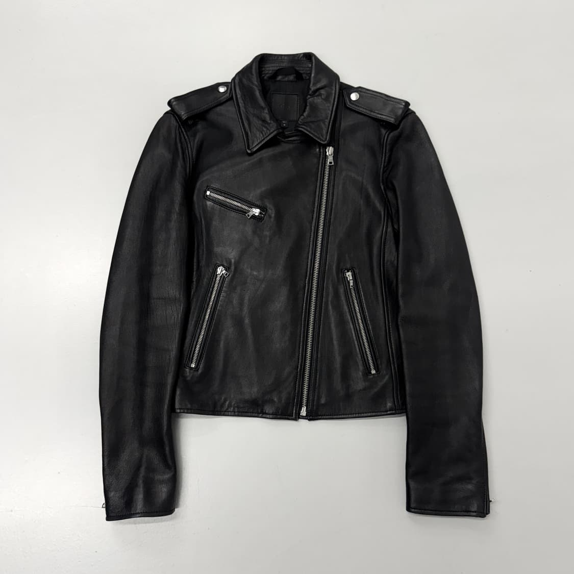 갭 리얼레더 양가죽 바이커 사선 라이더 가죽자켓 상품이미지2