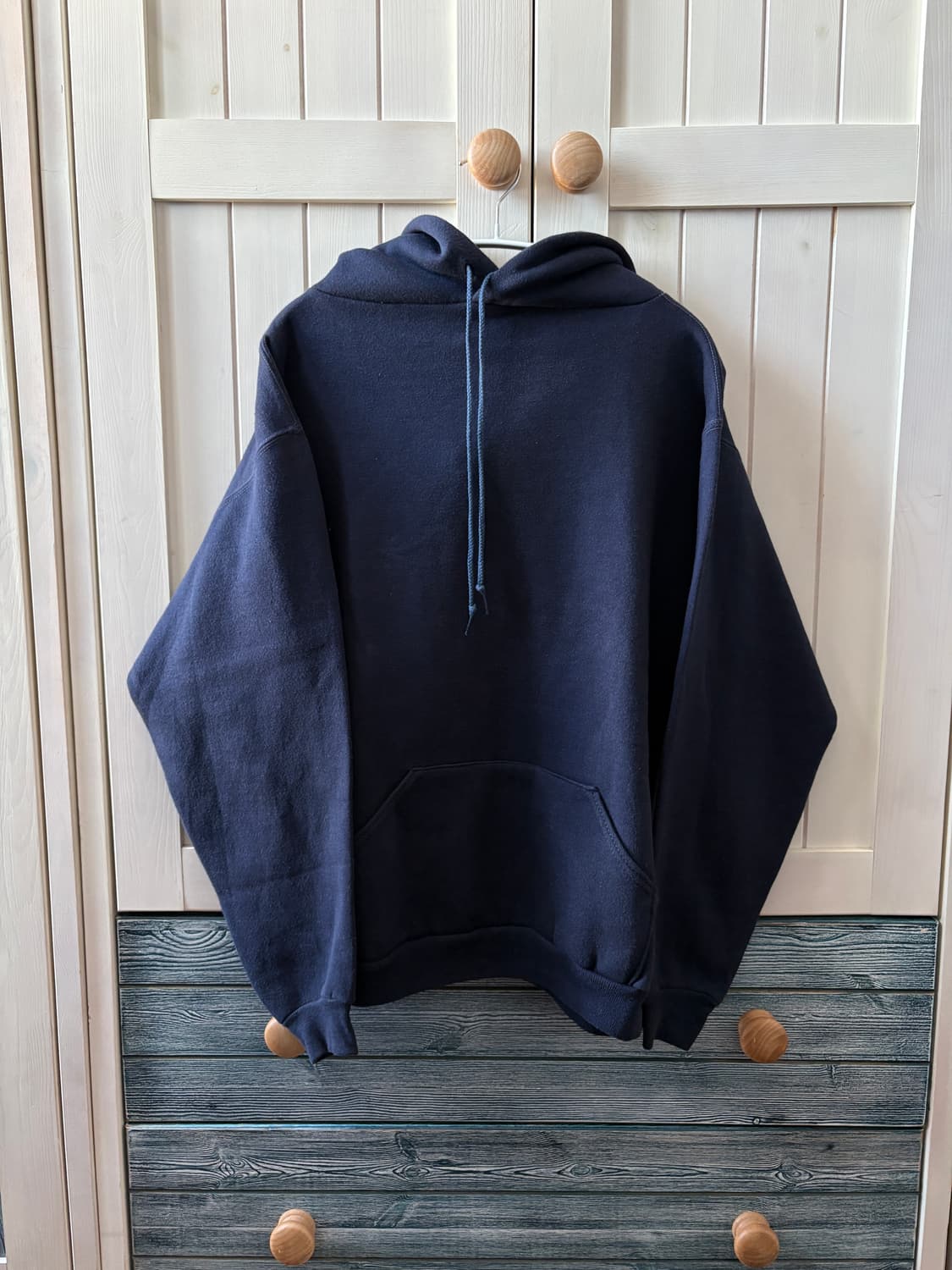 미제 usa 80s 러셀 후디 후드 네이비 L 라지사이즈 상품이미지2