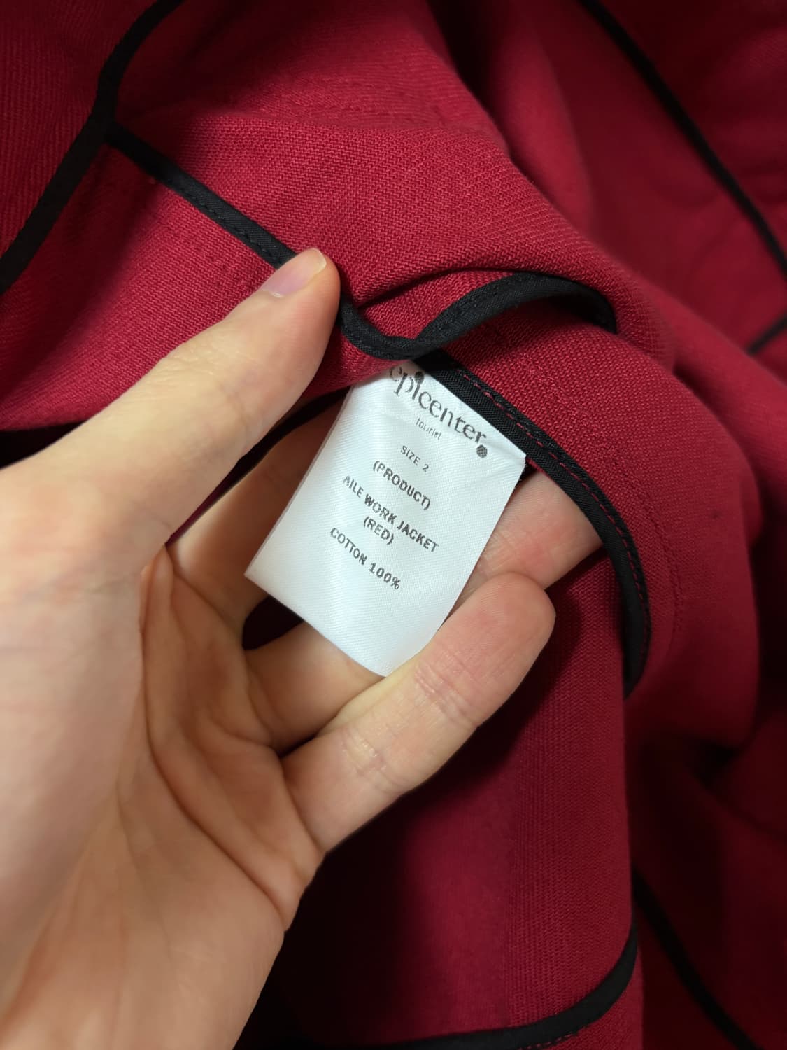 에피센터 aile 워크 자켓 레드 2사이즈 상품이미지4