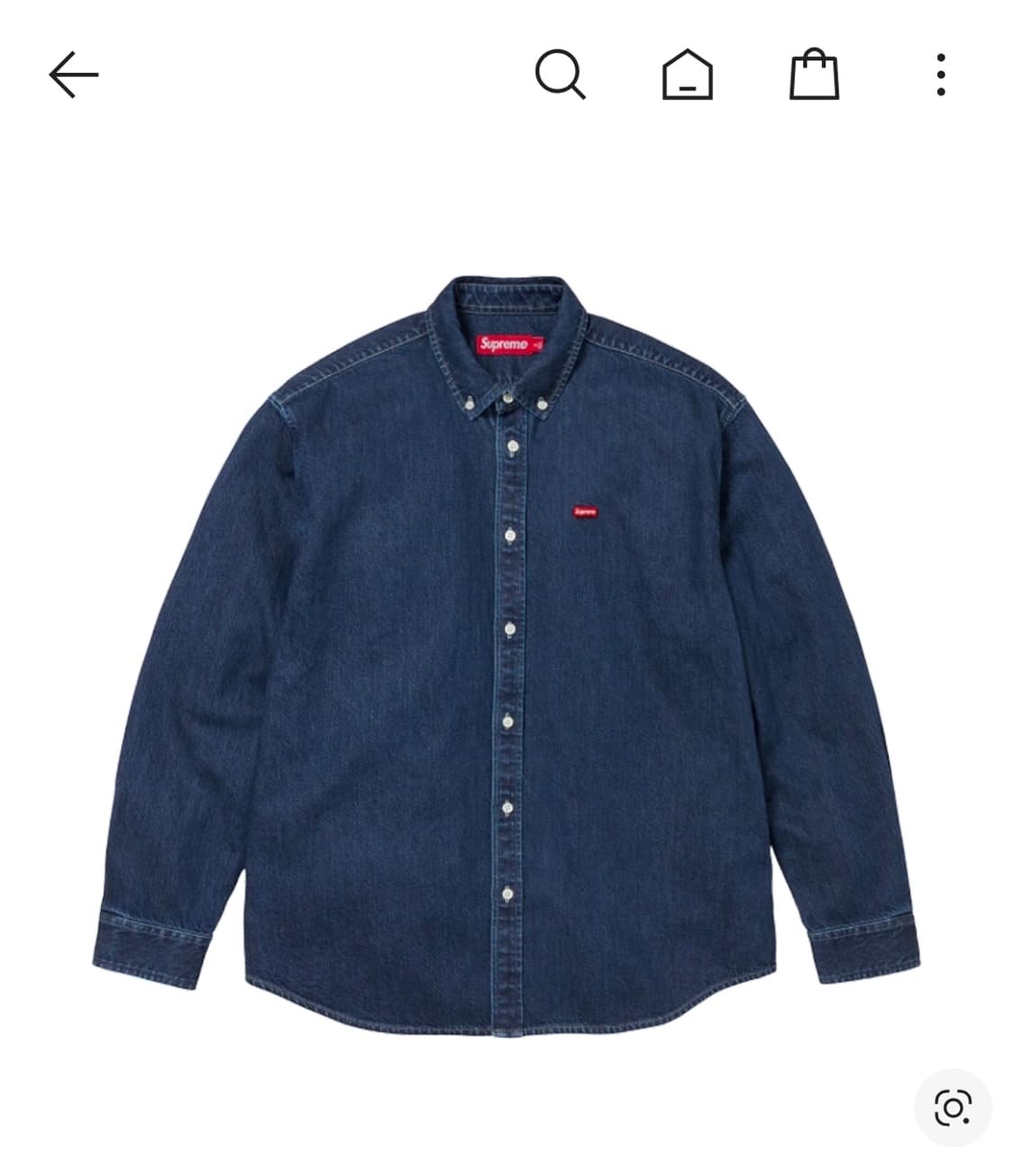 슈프림 스몰 박스 데님 셔츠 인디고 - 25FW (XL사이즈) 상품이미지1