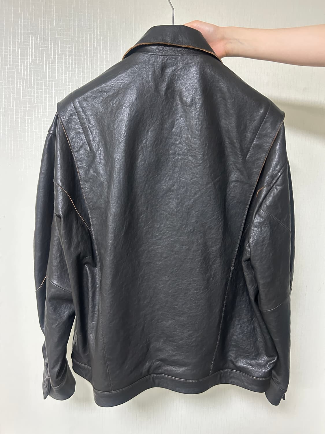 (마지막 인하) 쿠어 컷오프 가죽 블랙 L 상품이미지5