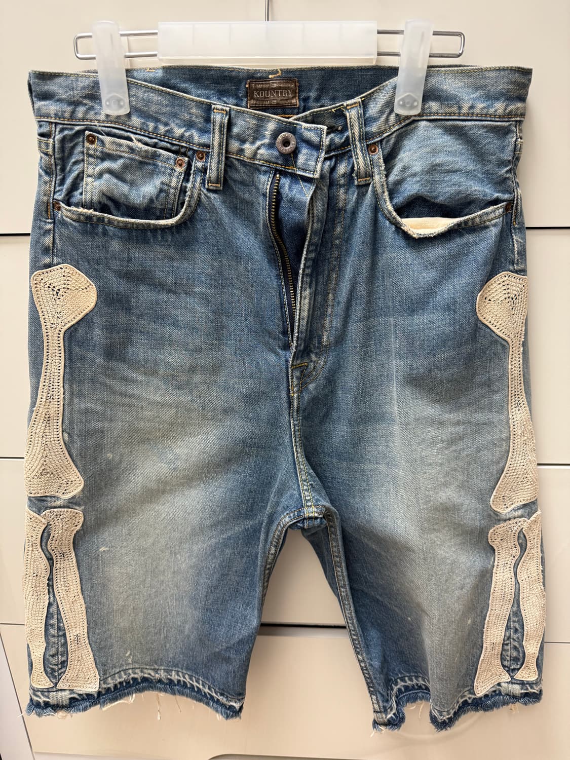 [30] 캐피탈 본 데님 숏팬츠 인디고  상품이미지1