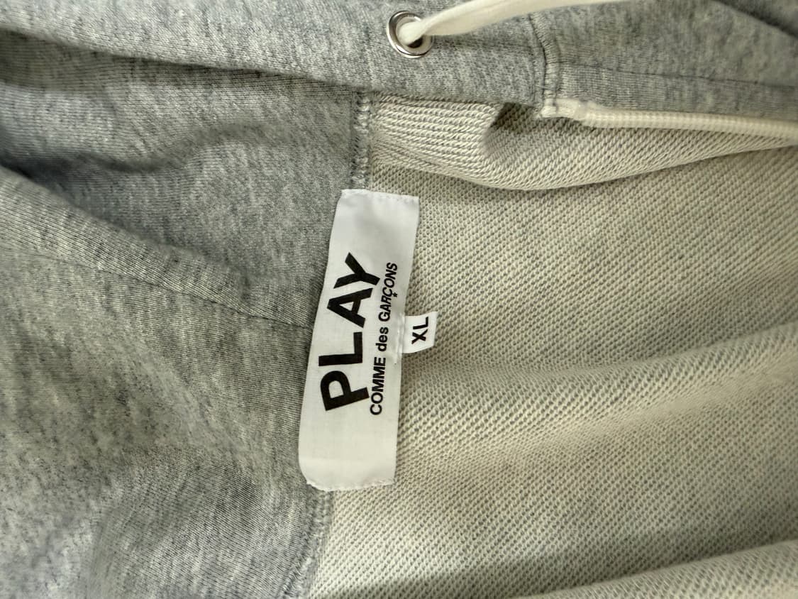 꼼데 더블하트 후드집업 상품이미지2