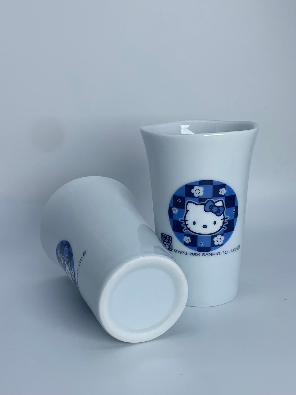 2004 빈티지 헬로 키티 청자 도기컵 페어 set 상품이미지2