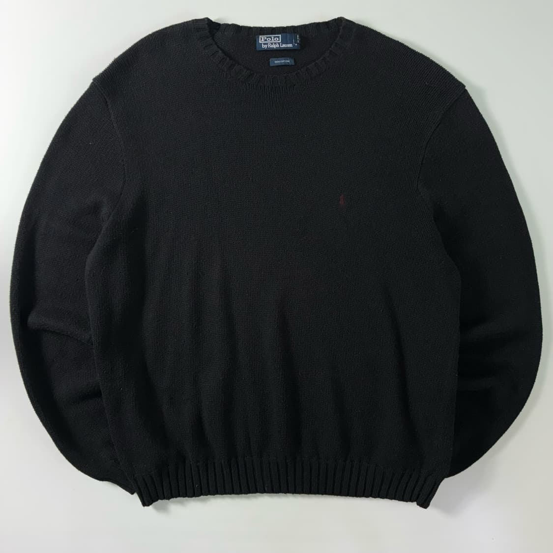 Polo  폴로 랄프로렌 90,s 자수 블랙 라운드 니트  상품이미지1