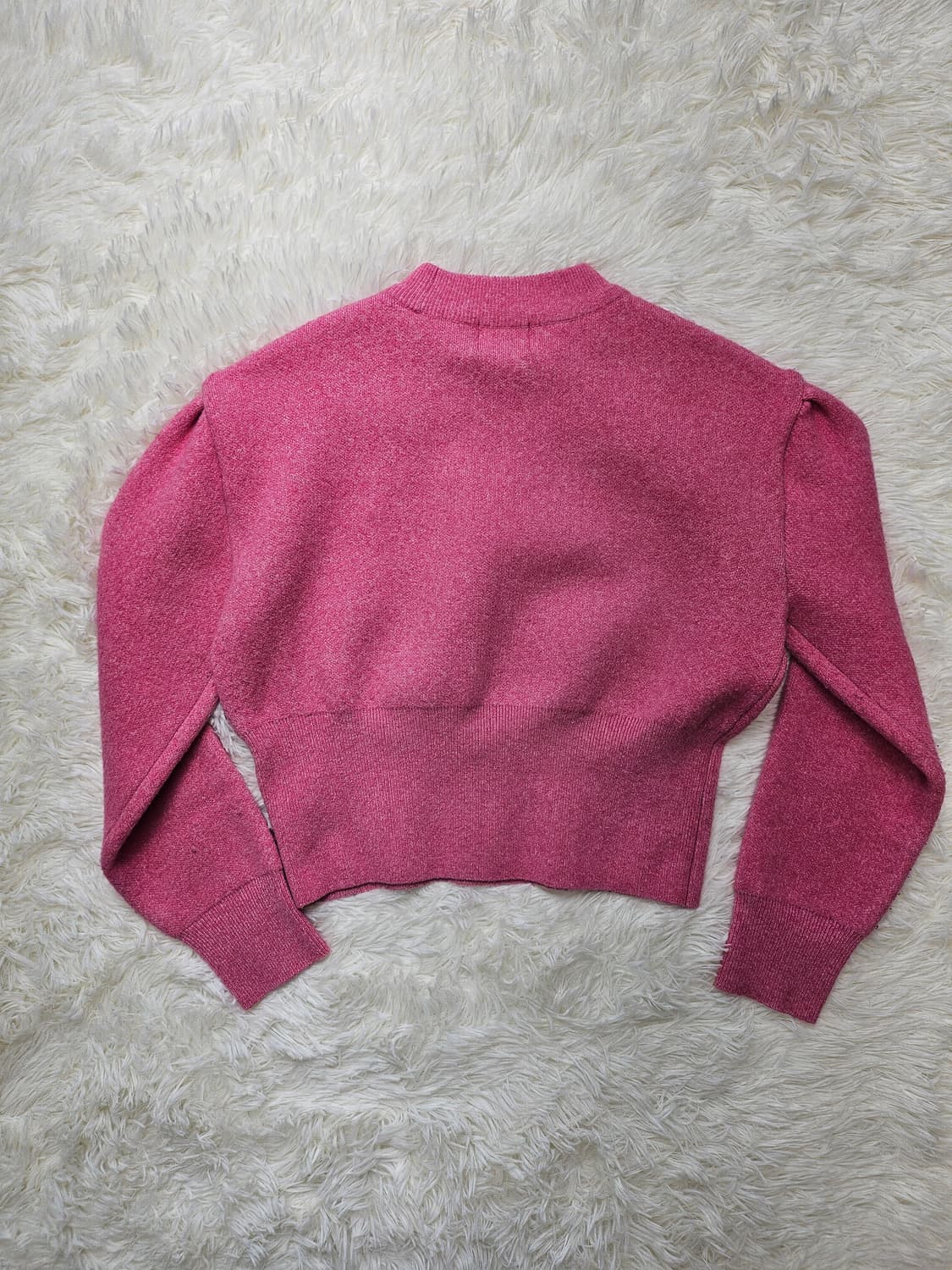 마리떼 프랑소와 저버 핑크 니트 크롭탑 S 상품이미지2