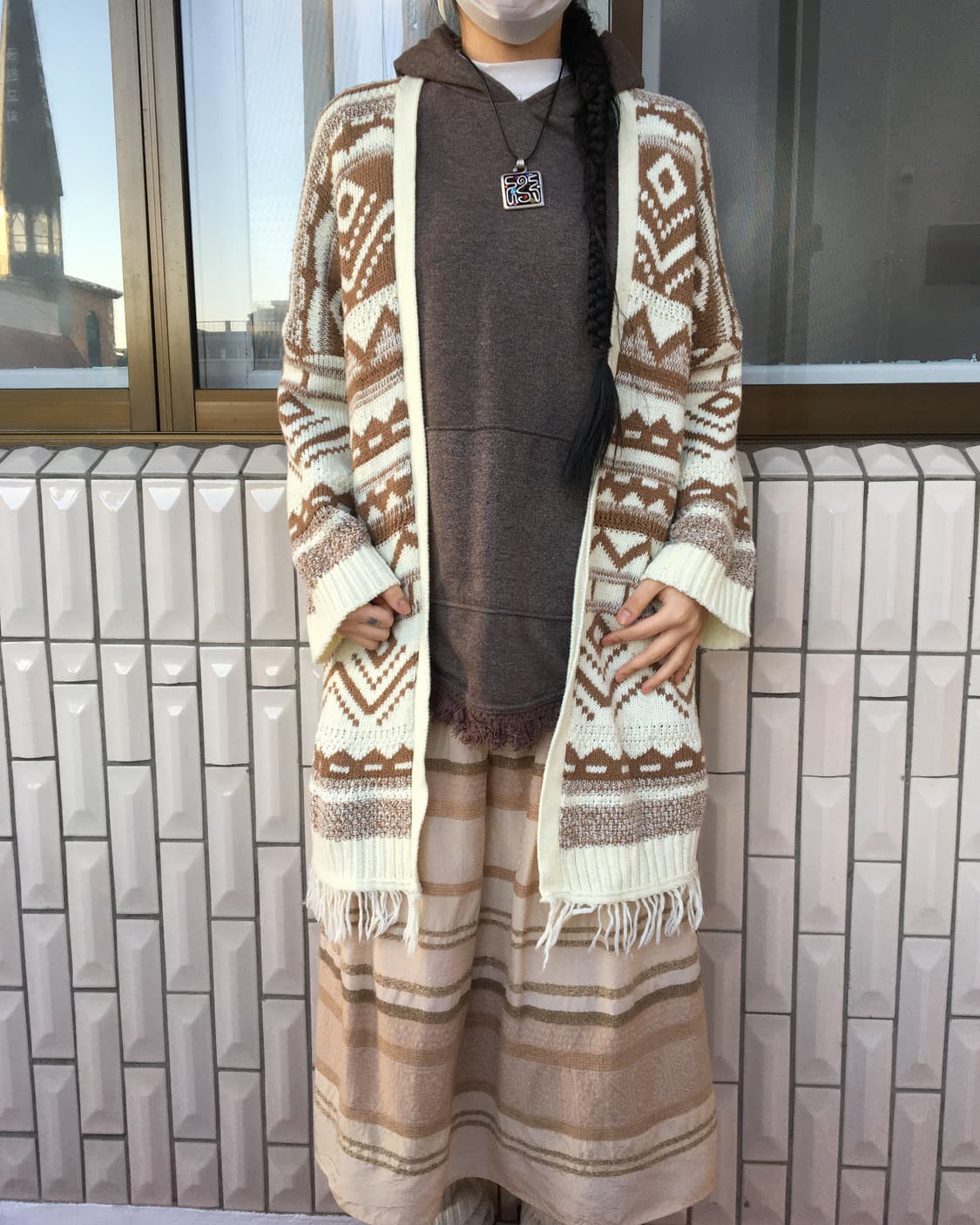 Nomadic mood knit open cardigan 상품이미지1