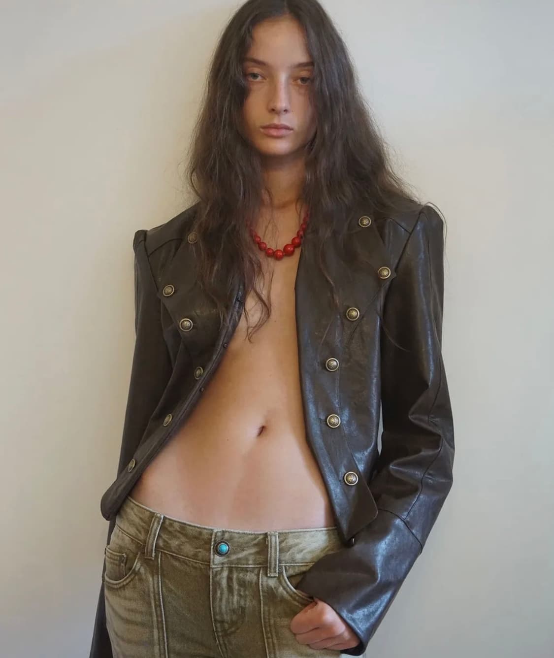 Napoleon Eco Leather Jacket Matte Brown 상품이미지2