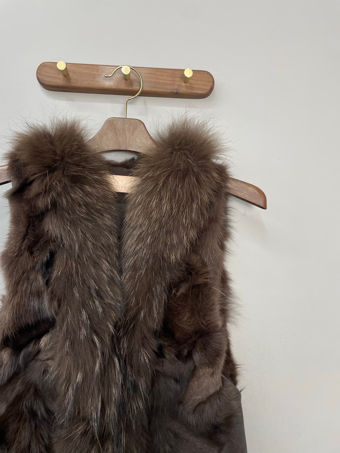 빈티지 다크브라운 퍼 베스트 H1122 상품이미지3