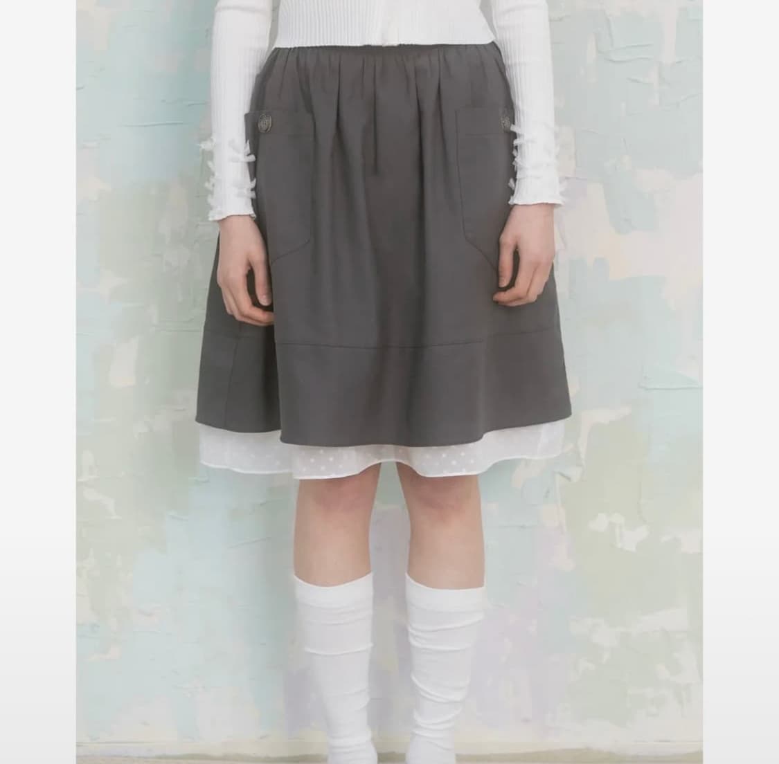 Naaieen 나이엔 빅 포켓 미디 스커트 상품이미지1