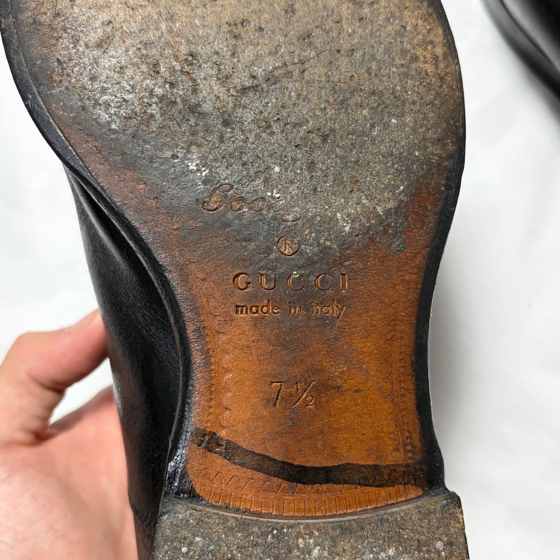 구찌 스크립트 로고 캡토 더비 슈즈 상품이미지5