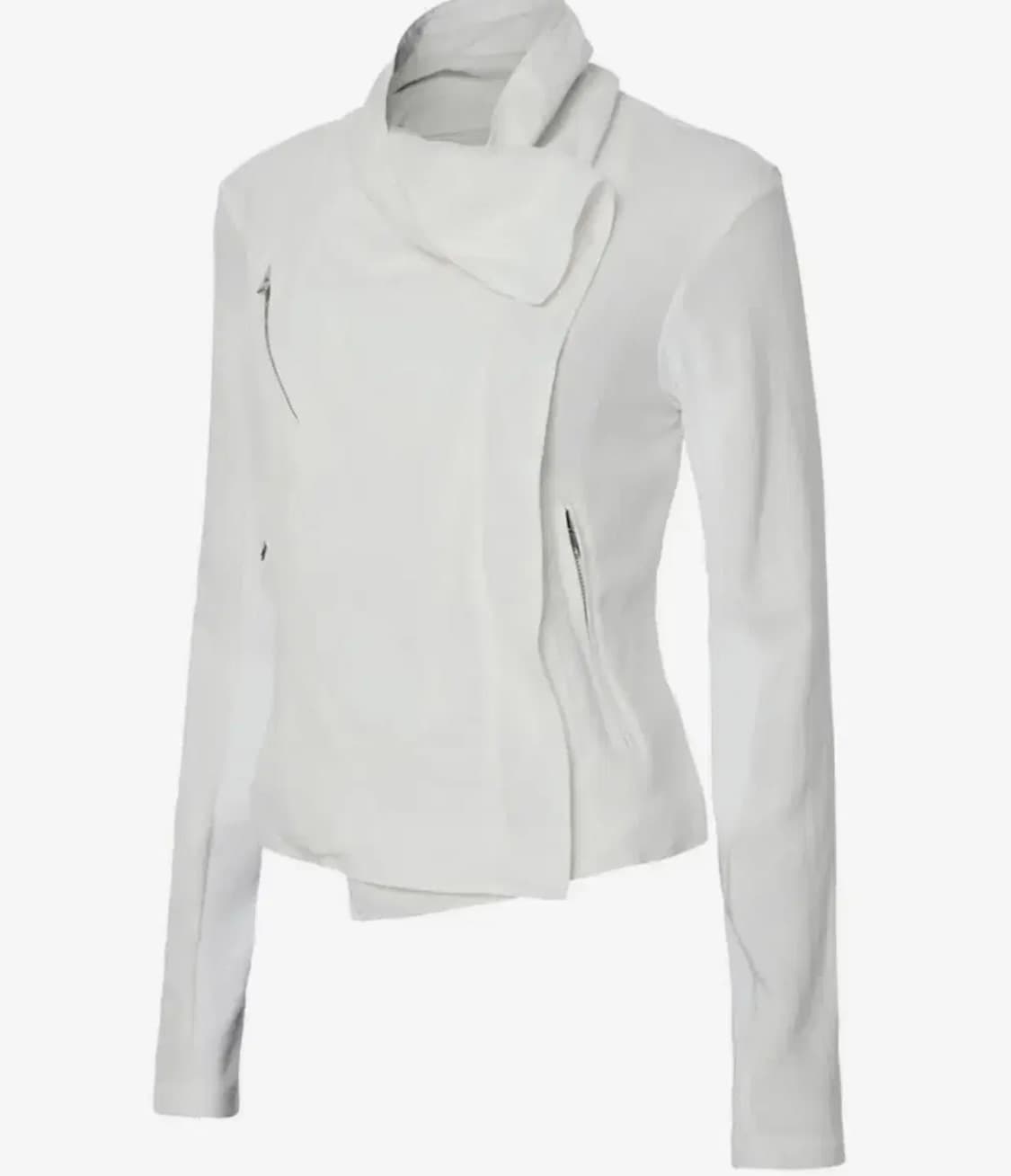 플레어업 바이커 자켓 화이트 2size 상품이미지1