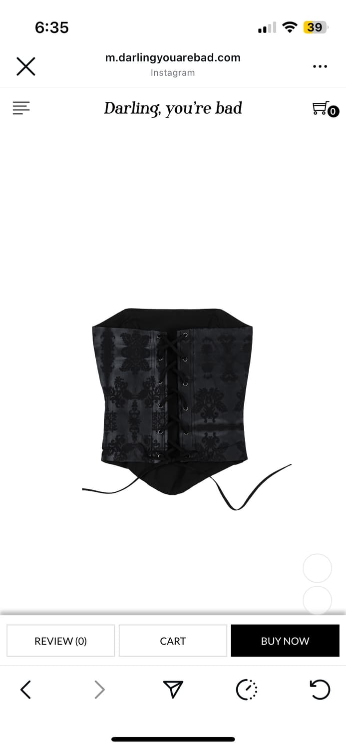 달링유어베드 코르셋 탑 + 스카프  상품이미지2