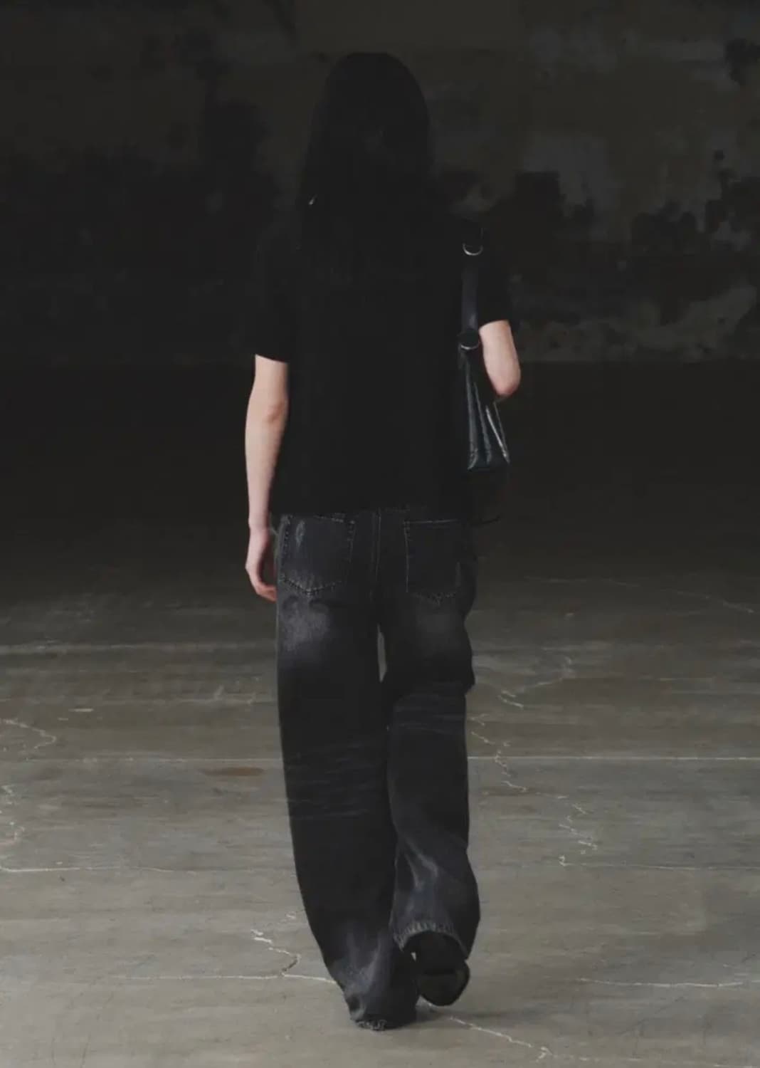 인사일런스우먼 빈티지 와이드 데님 BLACK 상품이미지2