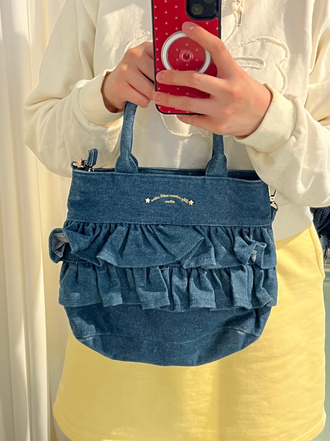 데님 프릴 크로스백 🌀 상품이미지9