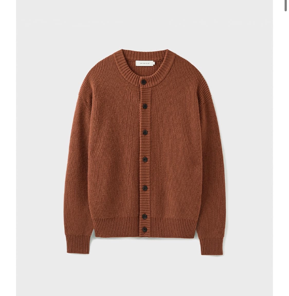 유니온블루 스트럭쳐 크롭 가디건 브릭 XL 상품이미지2