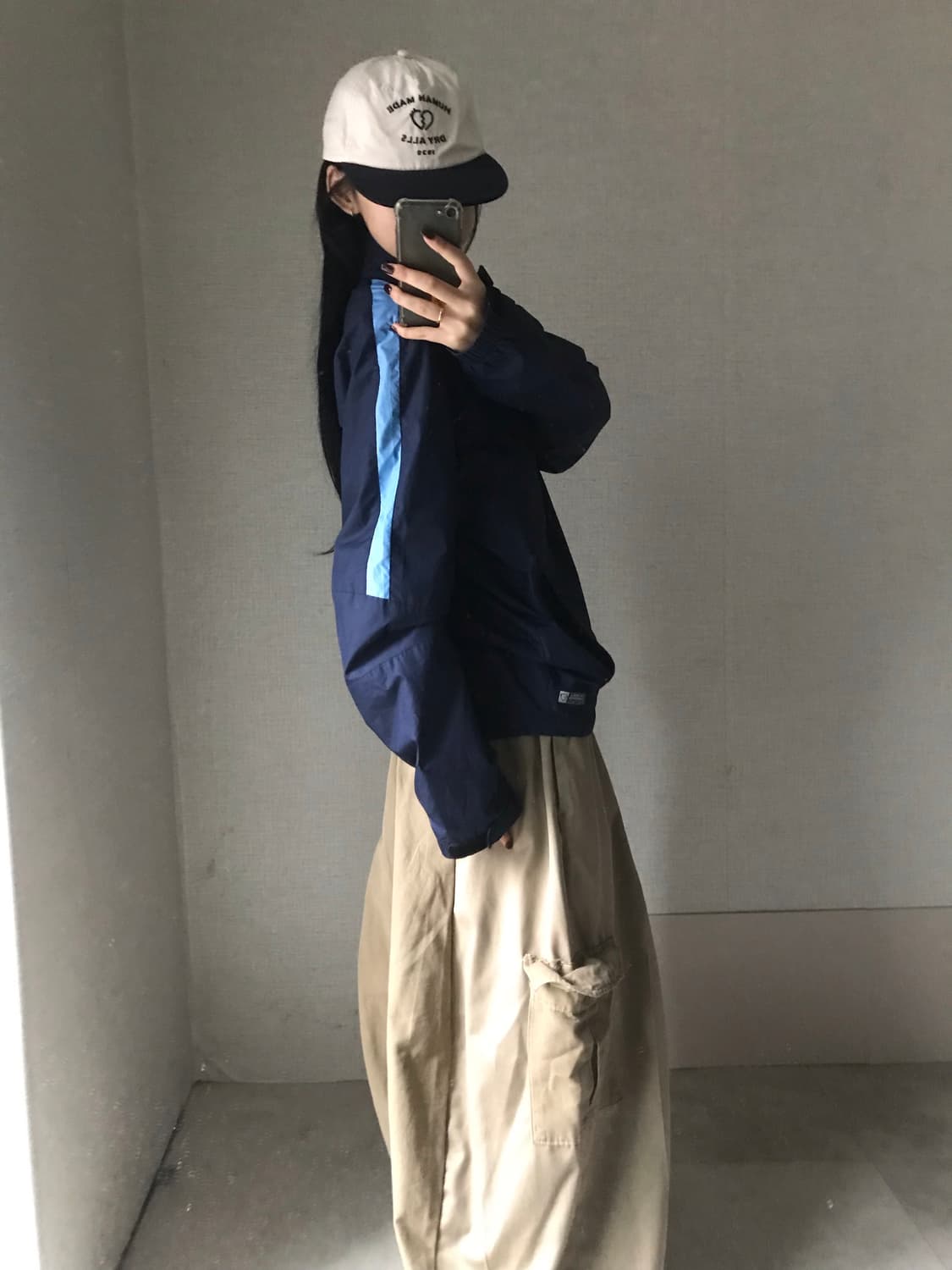 나이키 네이비 연하늘 바람막이 상품이미지5