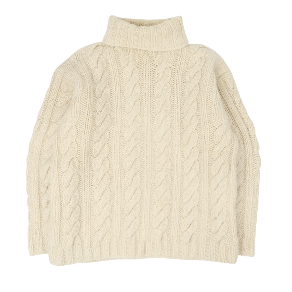 2000s 폴로진스 헤비웨이트 아이보리 케이블 터틀넥 스웨터 니트 상품이미지1