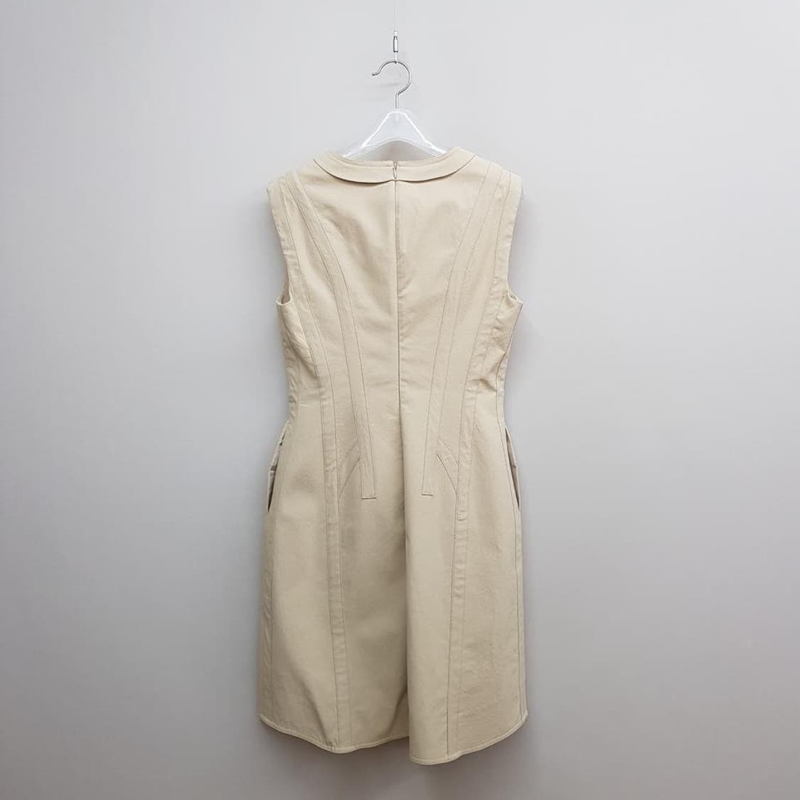 한섬 마인 2022 브이넥 집업 원피스 82-94-160사이즈 상품이미지5