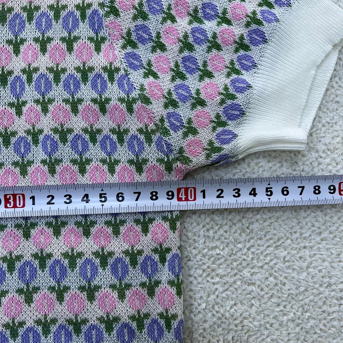 F 새상품 빈티지 여성 반팔 니트 0401M 상품이미지6