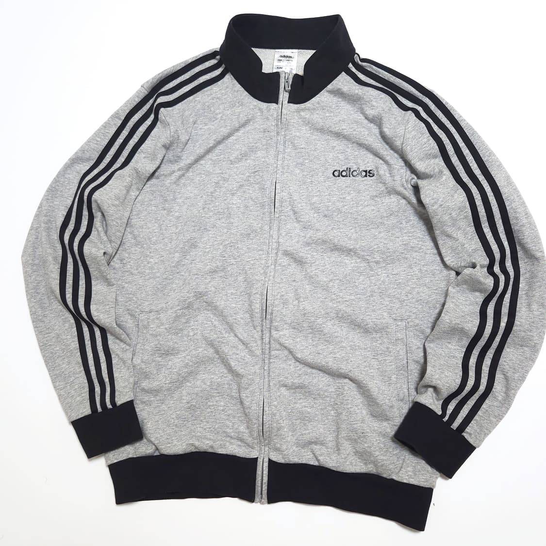 아디다스 코튼 릴렉스 트랙탑 져지 집업 자켓 회검 상품이미지2