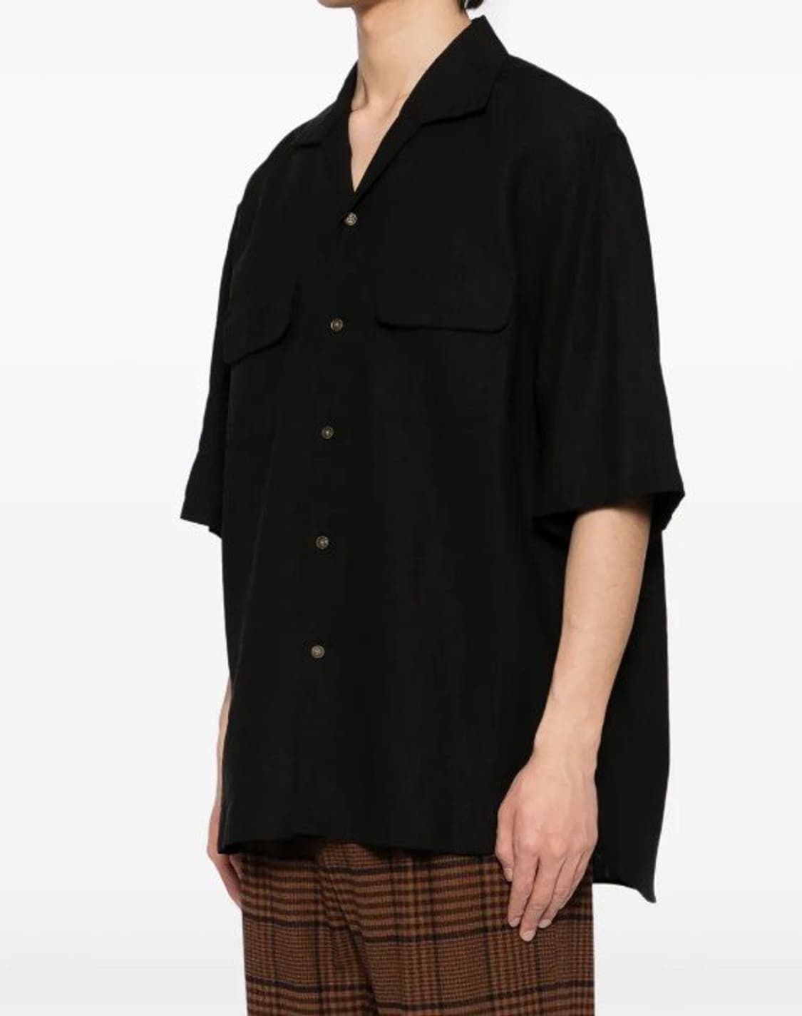 Calmlence 캄렌스 26ss  린넨 SHIRT - Black 상품이미지3