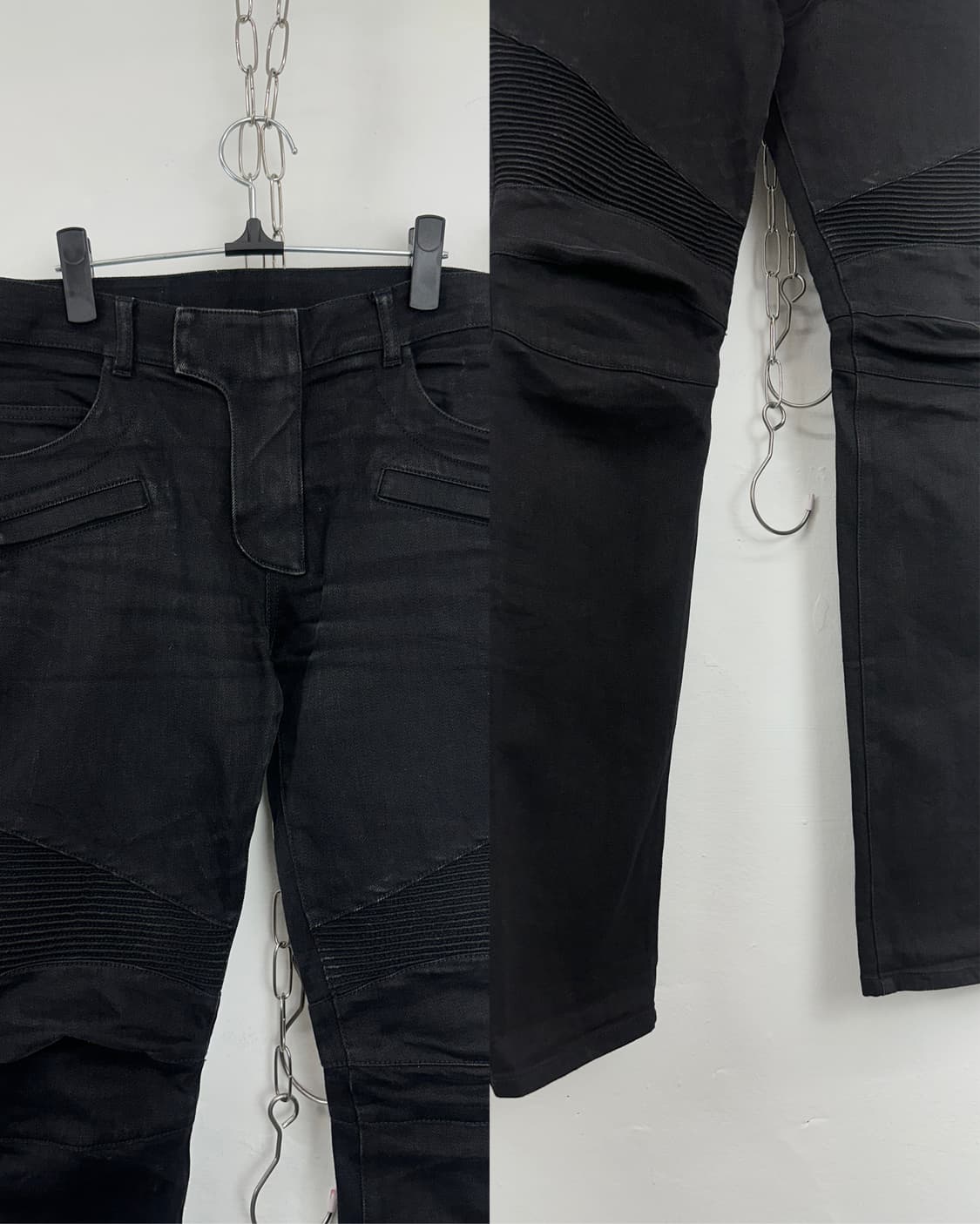 Balmain Coated Biker Denim Jeans 상품이미지2