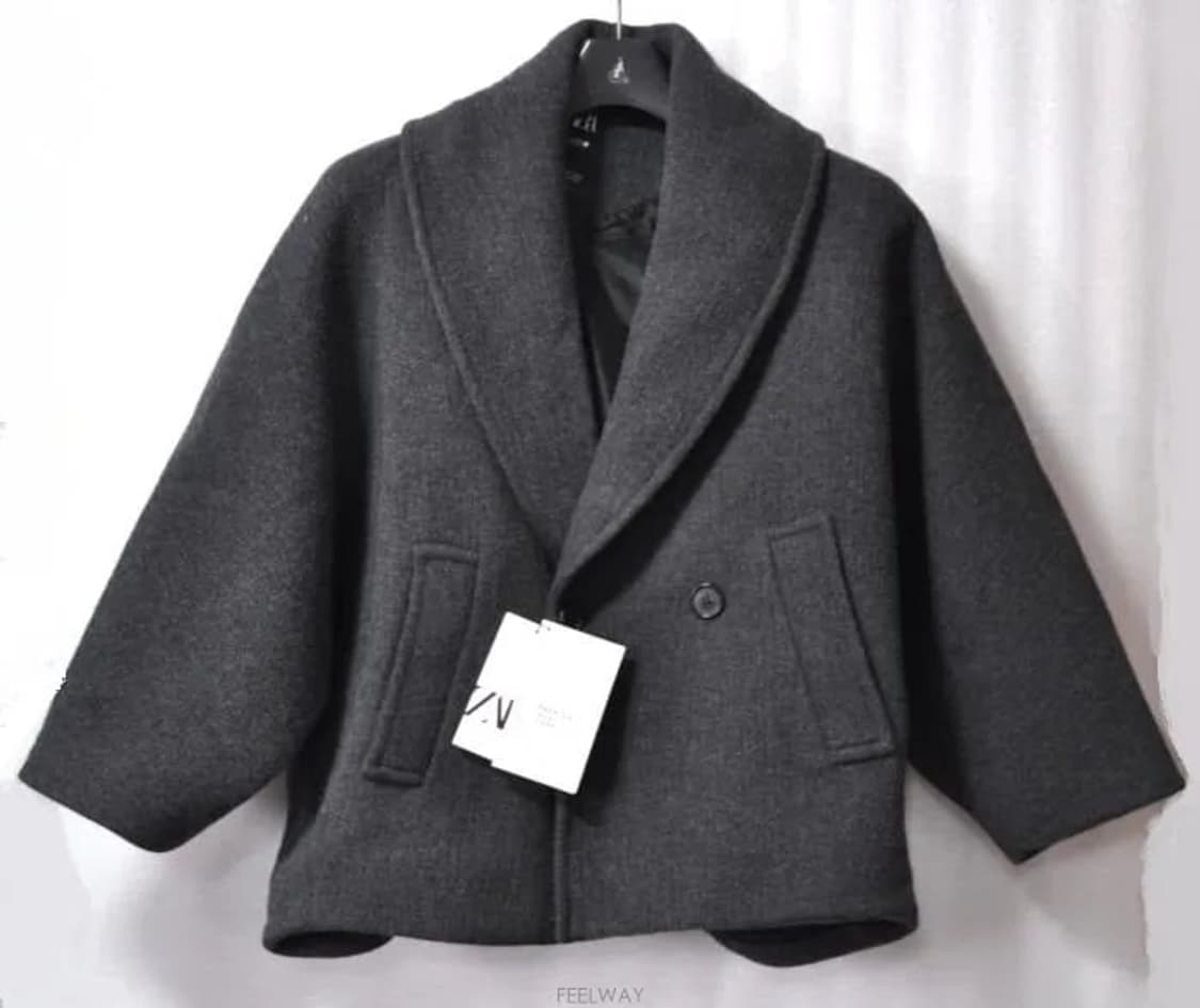 자라(ZARA)/여성루즈핏모직혼방원버튼자켓(사이즈55~66)미사용품 상품이미지1
