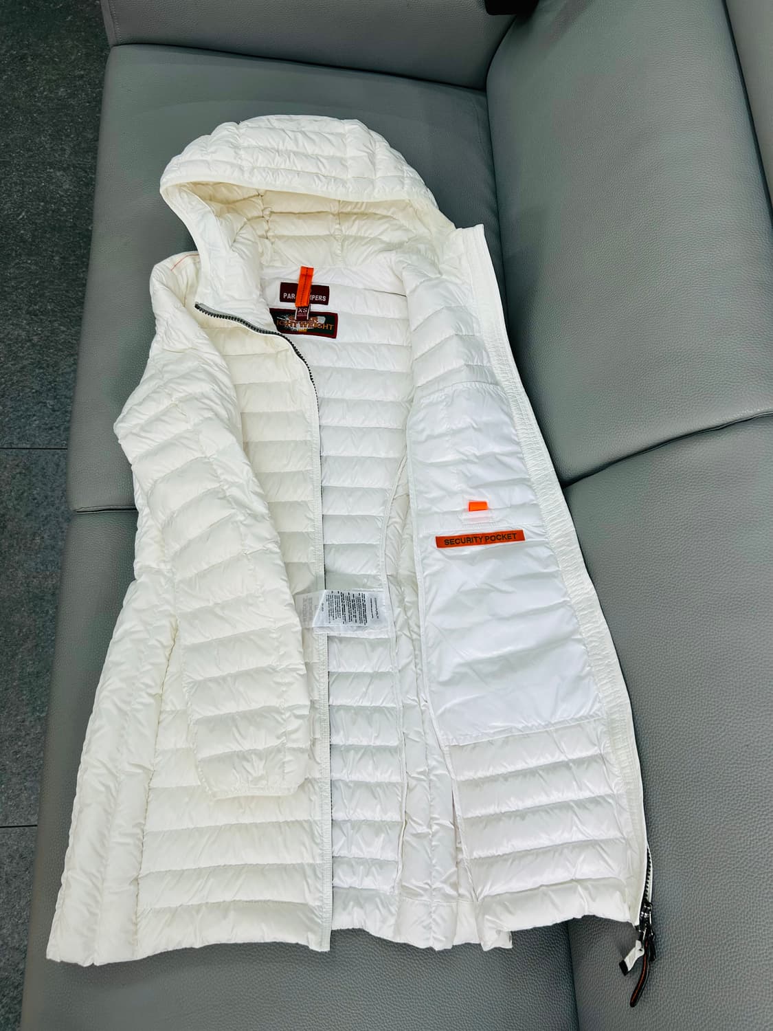 파라점퍼스 아이린 퀼팅 화이트 롱 경량 다운패딩(XS) 상품이미지9