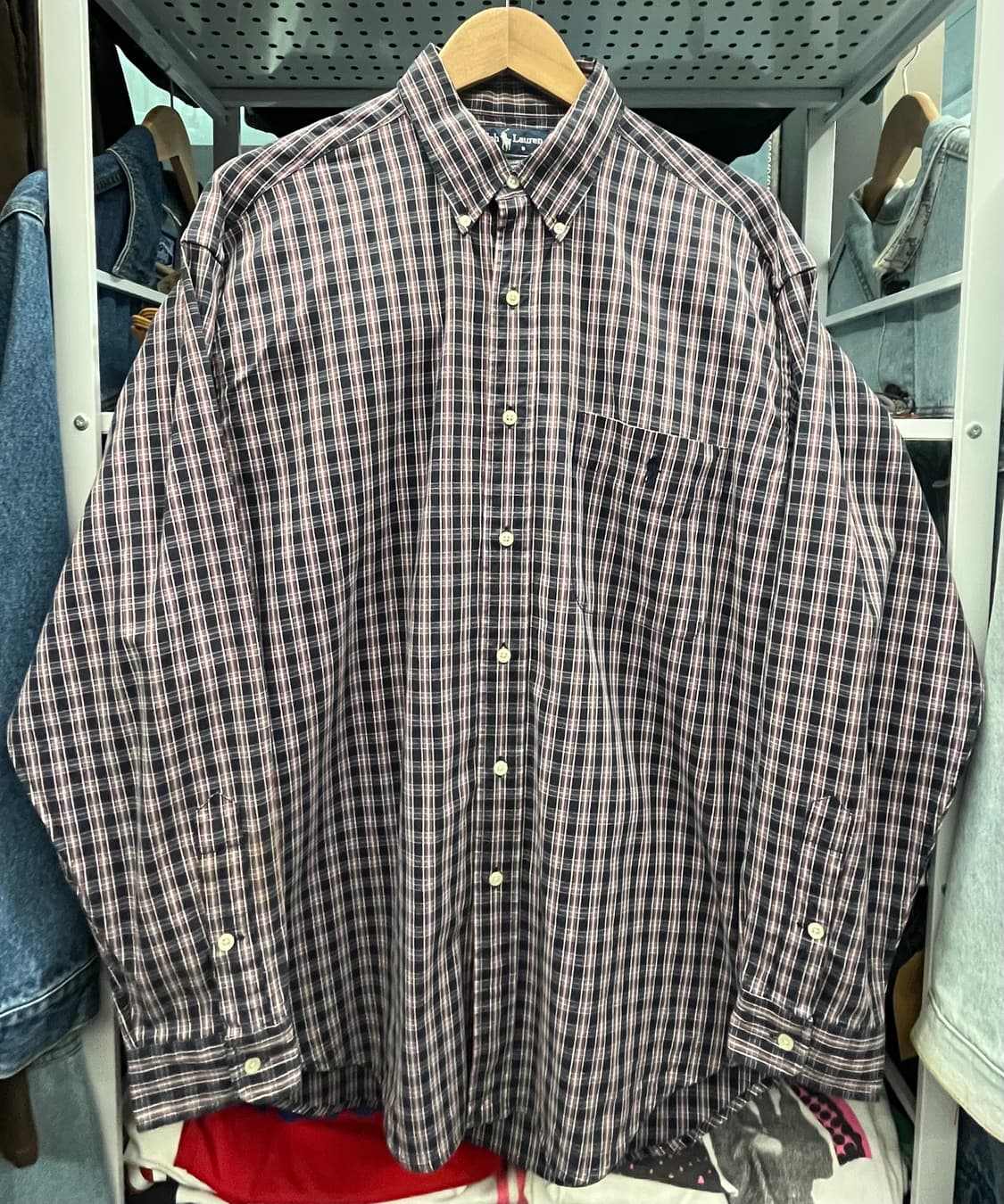 90s 폴로 랄프로렌  빅셔츠 체크남방 상품이미지1